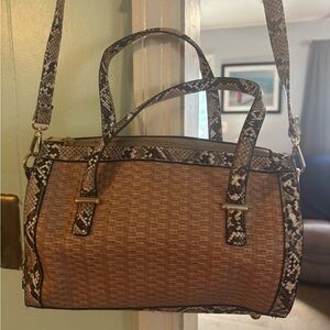 Elegant Brown and Black Satchel